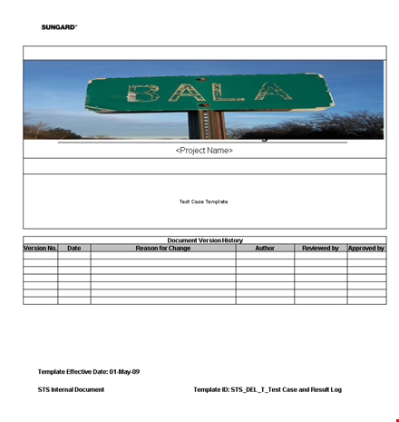 download test case template - create consistent test results | version included template