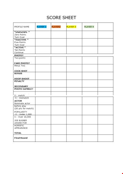 yahtzee score sheets - track your points, compete with other players template