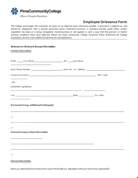 resolve office or college dispute with an effective grievance letter template