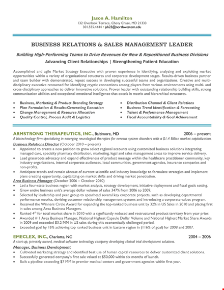 experienced sales and marketing manager resume template | free download template