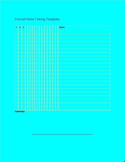 taking notes? use our cornell notes template - free download template