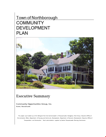 community plan template
