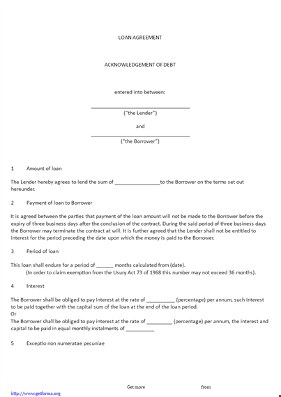 create a binding loan agreement | protect your interests template