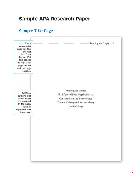 research paper in apa format example template