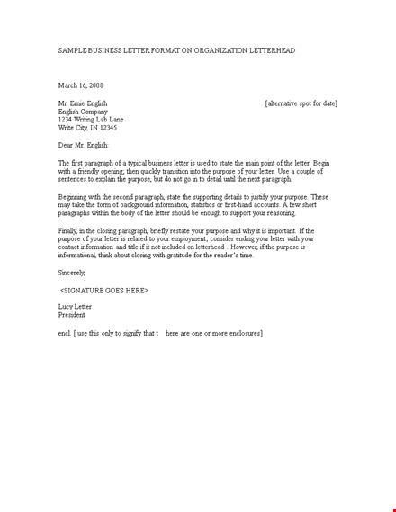 writing an effective formal business letter in english - tips and examples template