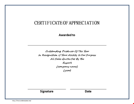 get awarded with a certificate of appreciation | customize yours now template