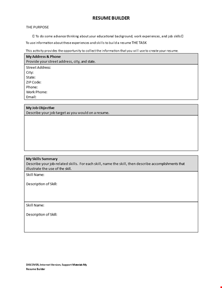 professional resume builder template - create a winning resume template