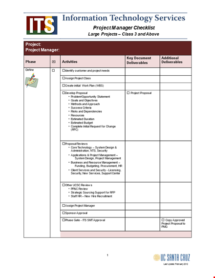 download it project manager checklist template - simplify project management & budget template