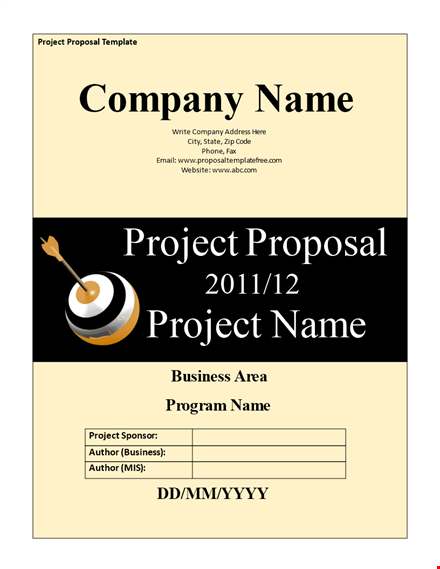customizable project proposal template | streamline your process template