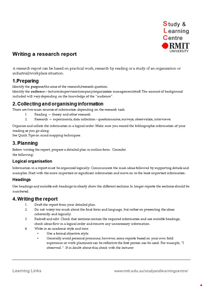 research report presentation template template
