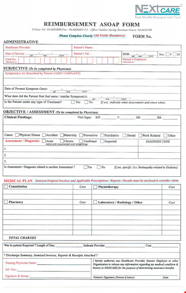 sample reimbursement form for efficient expense reimbursements template