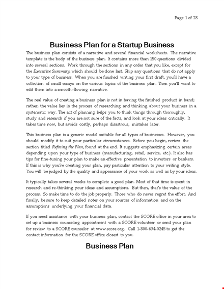 small business startup plan template | streamline your company's success in the business industry template