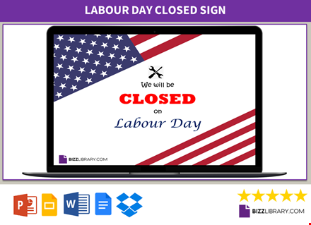 labour day closed sign template