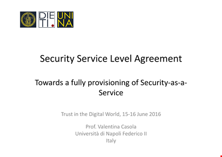 security service level agreement template template