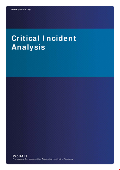 critical incident analysis template template
