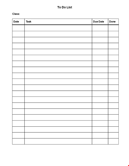 holiday to do list: plan, study, class, goals, hours | printable template template