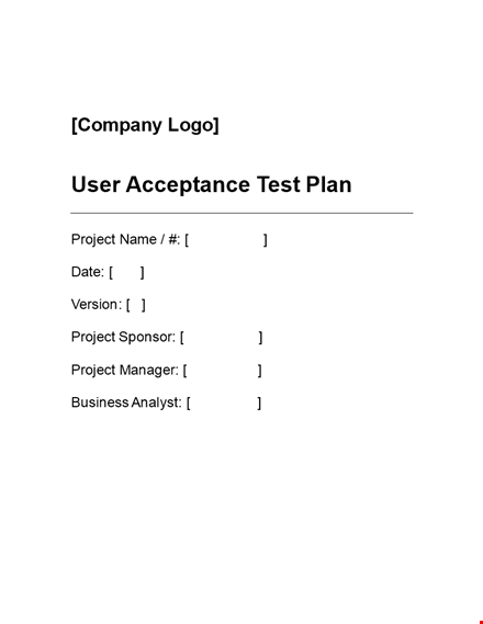 effective project testing with our test plan template - download now template