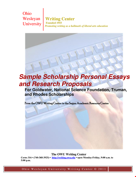 personal scholarship essay template template