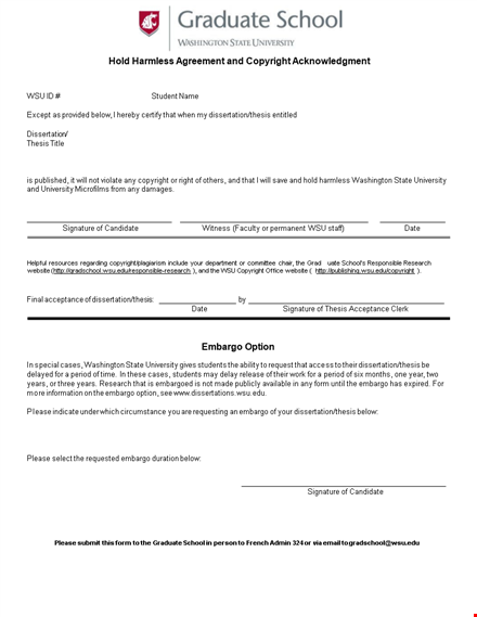 hold harmless agreement template - protect your rights and limit liability template