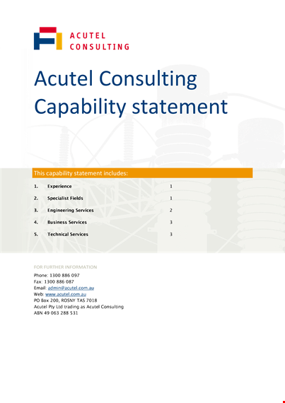 consulting capability statement template: services & examples | consulting consultancy template