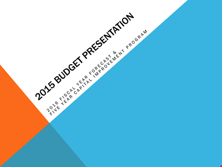 simple budget presentation template for equipment budget in community template
