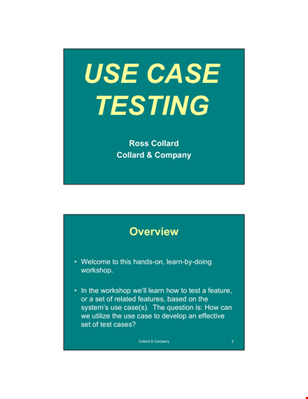use case testing template template