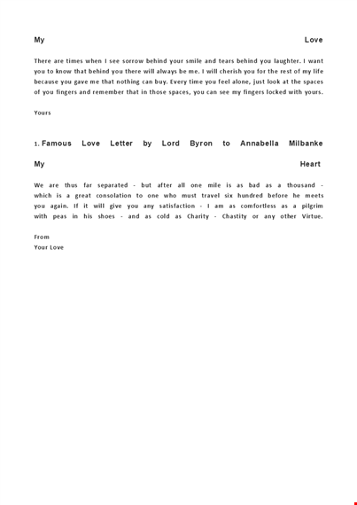 sweet short love letters template