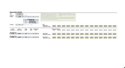 depreciation schedule template - easily track the value and period of asset depreciation template