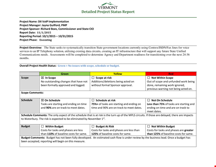 status report project management template template