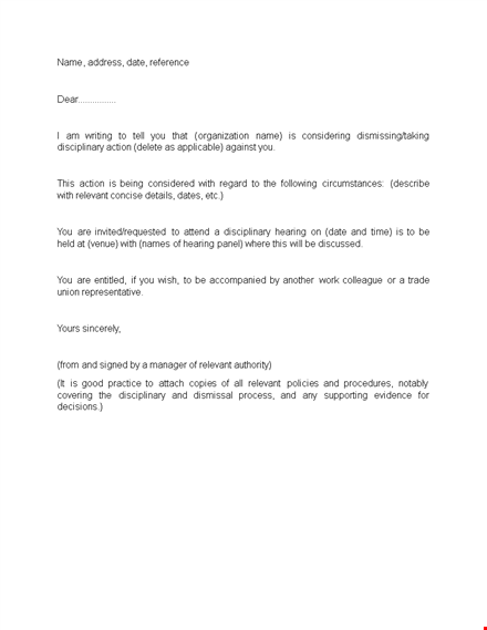 termination letter template template