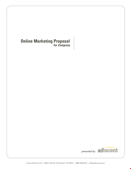 online marketing proposal template - expert marketing & seo services | adlucent template
