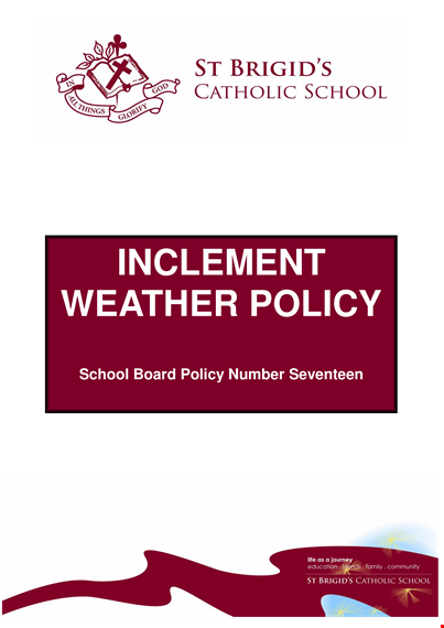 sb policy inclement weather policy template