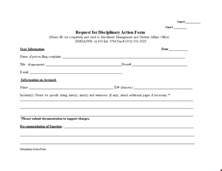 disciplinary action form: easily manage employee discipline | take effective disciplinary action template