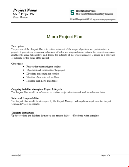 project planning template - streamline objectives and scope with actual results template