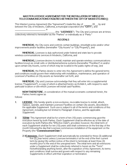license agreement template - create a comprehensive agreement for licensee template
