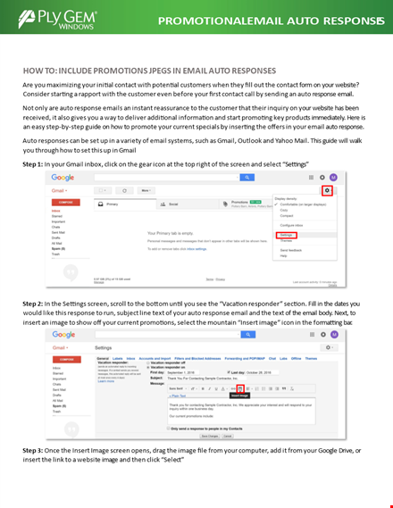 promotional email auto response template