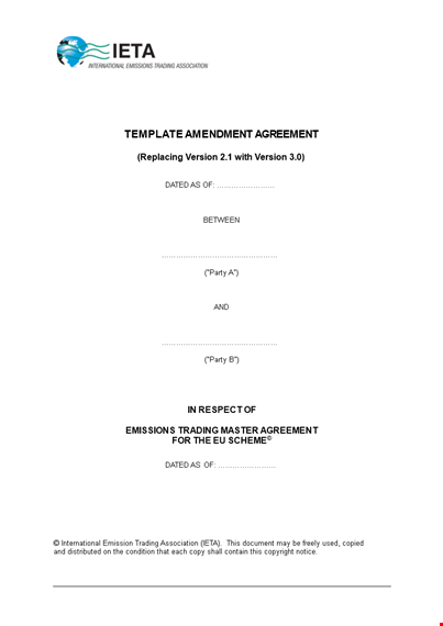 contract amendment template template
