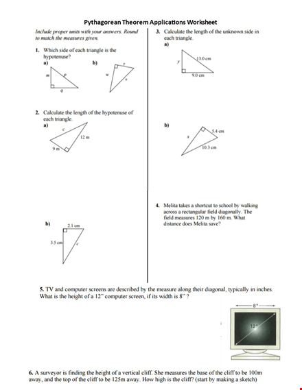 discover the exciting applications of pythagorean theorem template