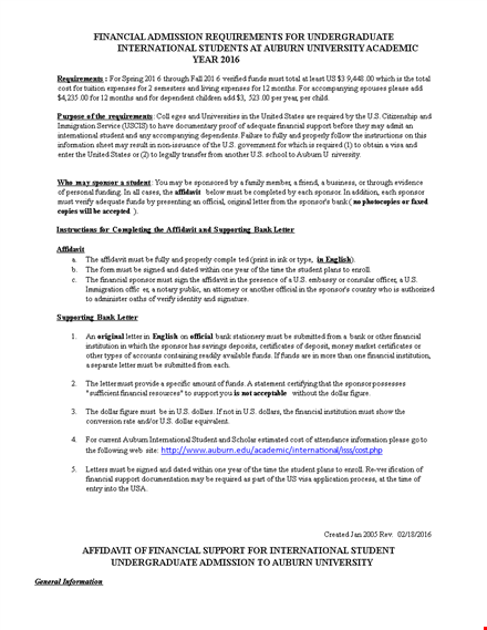 financial letter of support for student sponsorship | sample affidavit template template