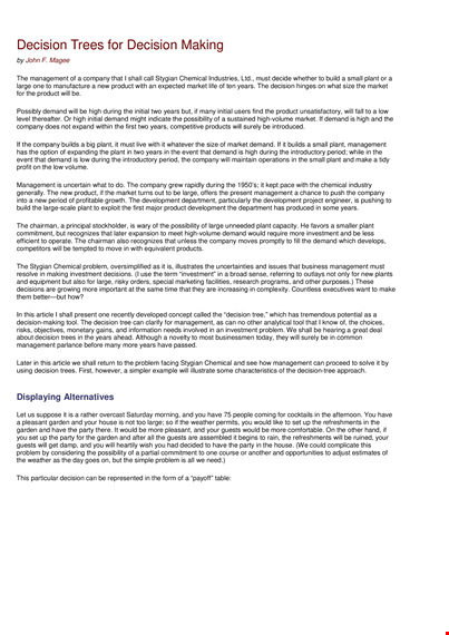 decision making tree template template