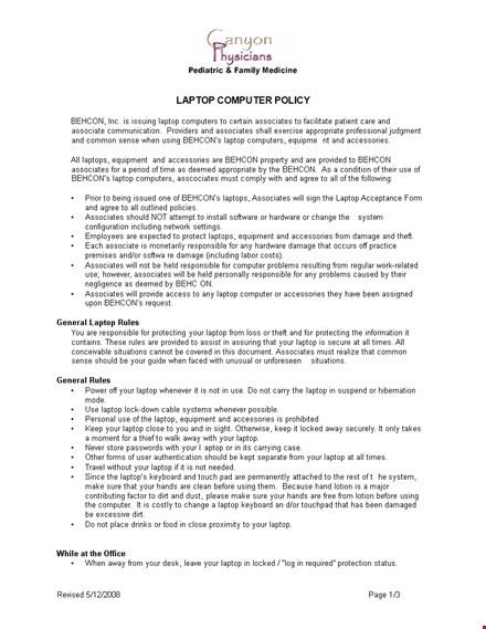 company laptop policy template gddwmnus template
