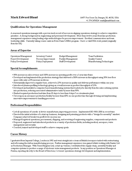 production manager resume format template