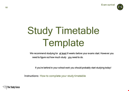 free printable blank school schedule - create your own study timetable | thursday studying template
