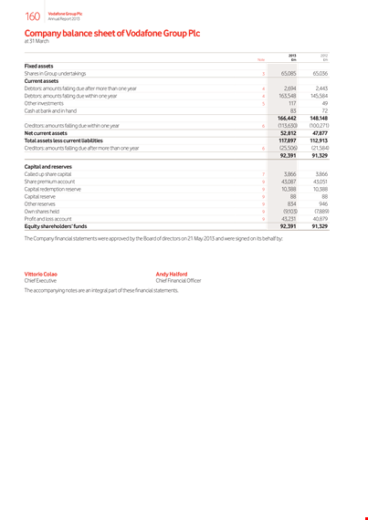 company balance sheet format template