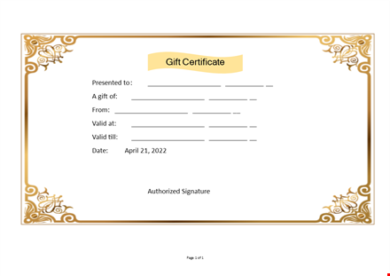 gift certificate word template