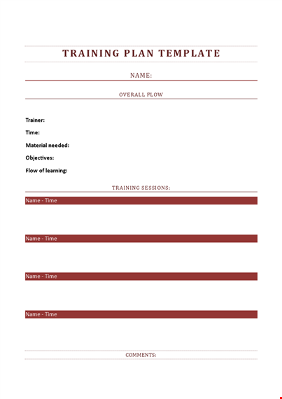 training manual template - create effective training materials template