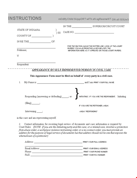child support agreement downloadable template template