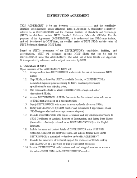 distribution agreement: establishing a lucrative partnership with distributors template