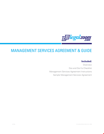 sample management services agreement - comprehensive manager agreement with customizable sections template
