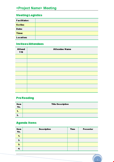 effective meeting agenda & minutes template - streamline your meetings template